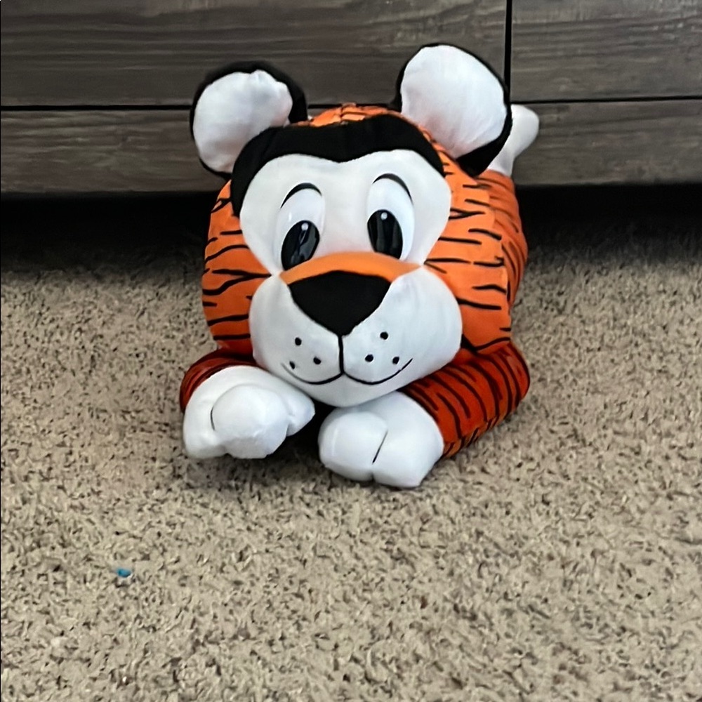 Plush Tiger Toy - Orange and White